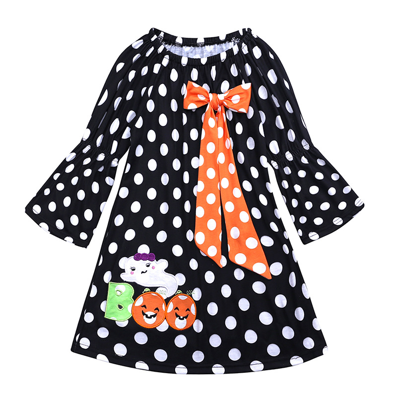 Meninas de manga longa’ Vestido de Halloween-gl