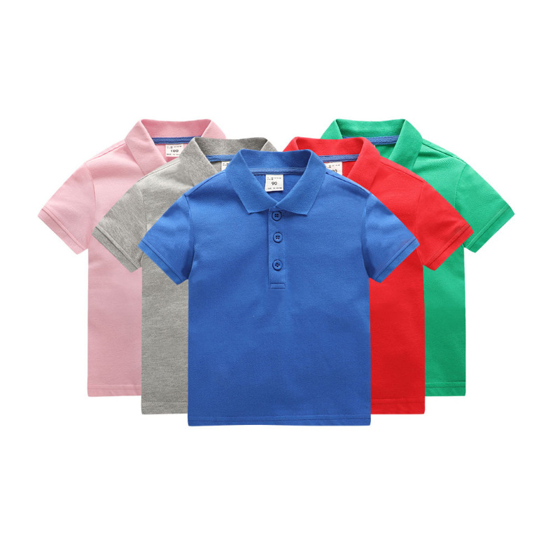 Logotipo personalizado Camisetas de polo para nenos 100% algodón