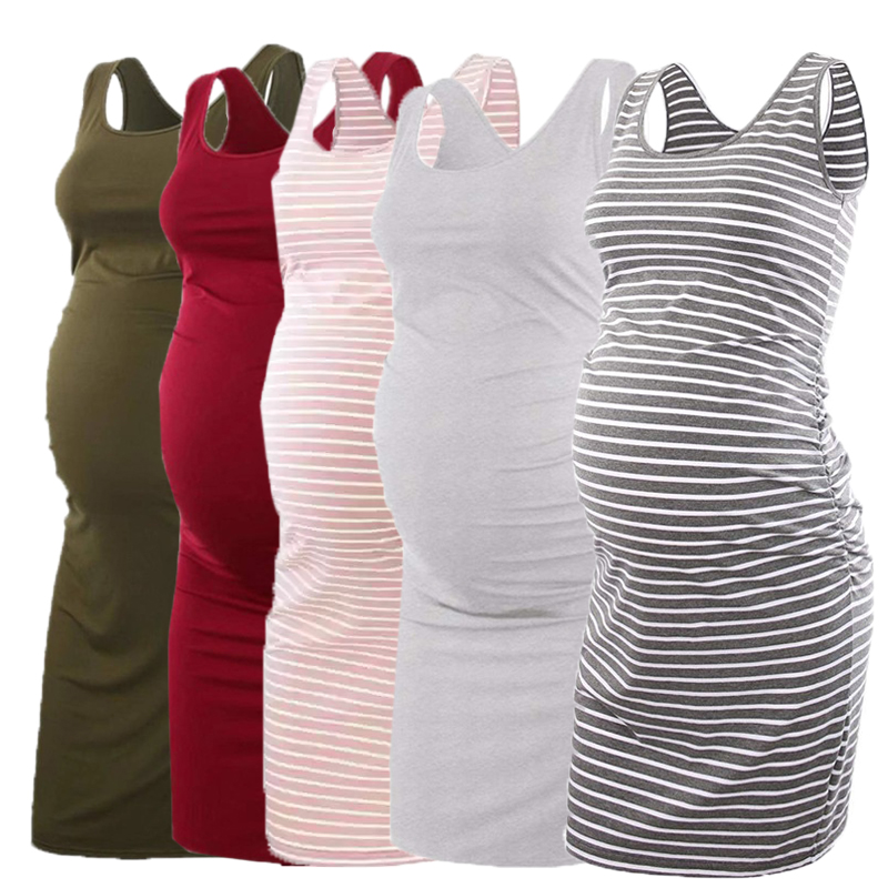Maternidade cintura vestido casual-gl