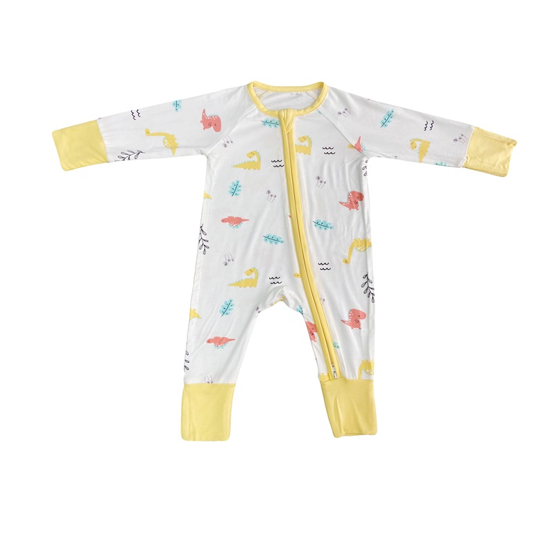 Bamboo Baby Rompers Zipper Footie Pijamas Convertible Romper