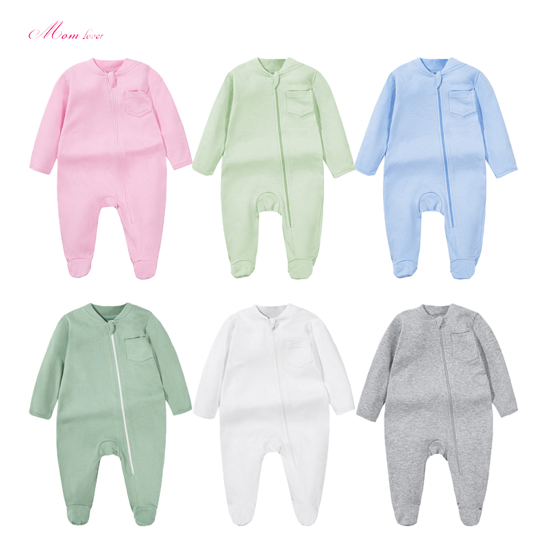 Newborn tricotado de manga longa Bodysuit Jumpsuit