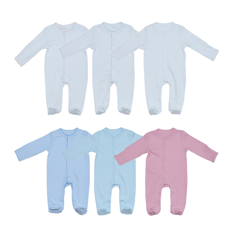 Picot Trim Novo Nacido Chegando á Casa Traxes Bebés Onesie Romper Set